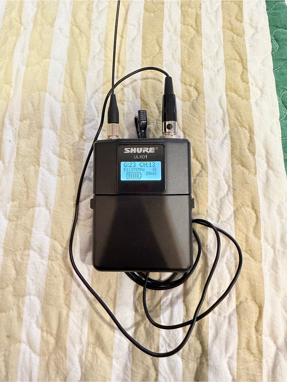 SHURE ULXD1-G50 Band 470-534 MHz Wireless Bodypack Mic Transmitter & Microphone
